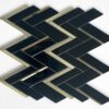 Black & White Herringbone Mosaic MIRO-DZ008-HG140